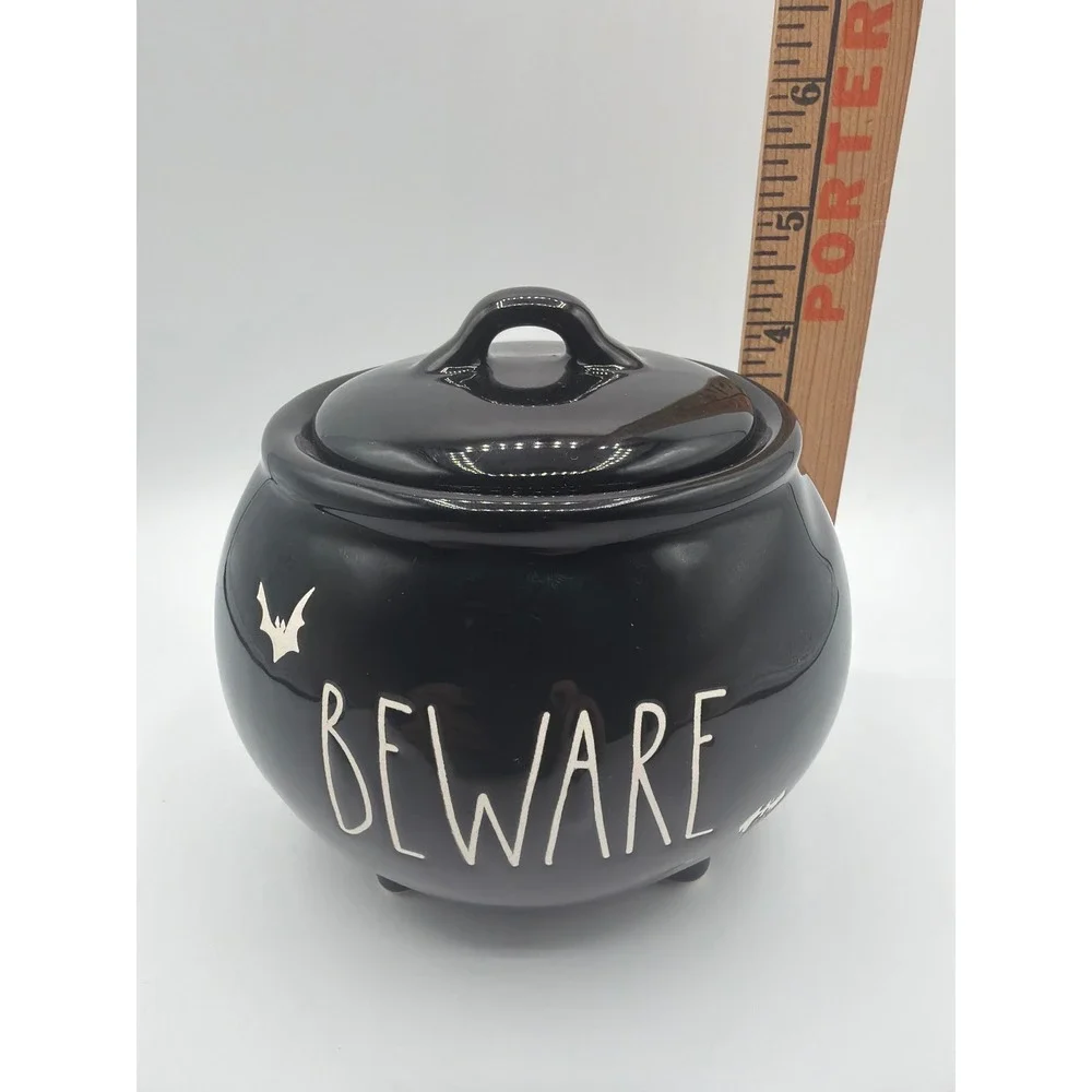 Rae Dunn Disney Nightmare Before Christmas BEWARE Jack Skellington Cauldron
